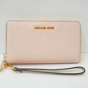 Michael Kors Pink Cream Wristlet Wallet